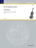 16 Trios: 2 violins and cello (viola). Partition d'ex&Atilde;&copy;cution.