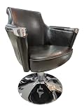 Cris Nails - Sillón de Peluquería Profesional con Giro de 360° y Bomba Hidráulica, con Altura Ajustable, Modelo Y381-1