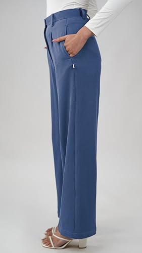 Image of GRECIILOOKS Trousers for Woman | Womens High Rise High Waist Flared Korean Style | Formal Pant for Women Office Wear| Track Pants for Womans Elegant for College & Events (Available in Plus Size)