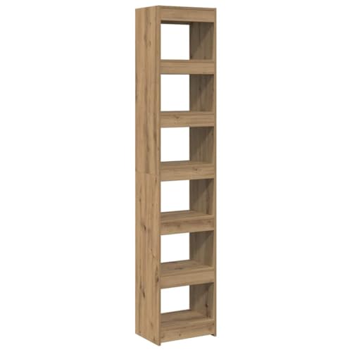 Estantería de madera con mucho espacio de almacenamiento vertical para libros 7