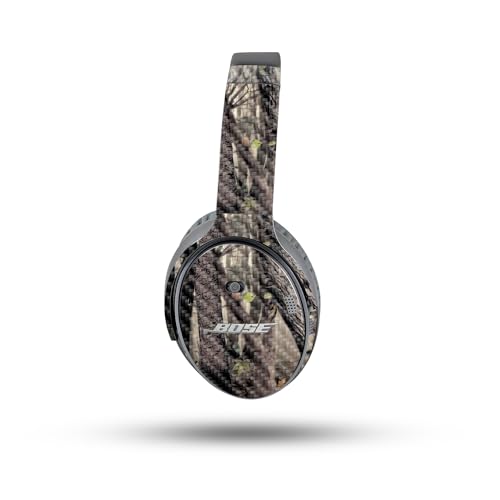 Image of MightySkins Carbon Fiber Skin Compatible with Bose QuietComfort 35 II Headphones - Tree Camo | Protective, Durable Textured Carbon Fiber Finish | Easy to Apply, Remove, and Change Style