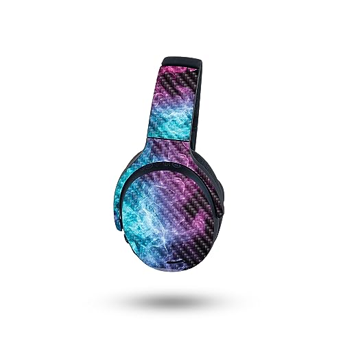 Image of MightySkins Carbon Fiber Skin Compatible with Skullcandy Crusher ANC 2 - Mystic Smoke | Protective, Durable Textured Carbon Fiber Finish | Easy to Apply