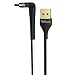 Produktbild TECHGEAR [1 Meter USB C Kabel 90 Grad Rechter Winkel Schnellladekabel mit Ständer passt Huawei P40, Moto G9, Samsung S21 S20 FE A21s A42 A51 A71 Note 20, Pixel 5 Sony 10, OnePlus 9 usw -Schwarz