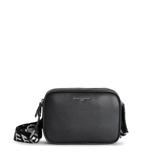 KARL LAGERFELD Damen Maybelle Crossbody Cross Body, Schwarz/Silber