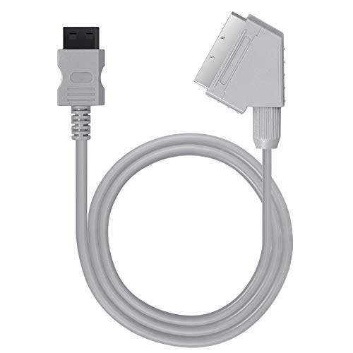AUTOUTLET 1,8 Mètres de Câble Péritel RVB Réel pour Wii Wii U Remplacement de Câble Péritel RVB Réel pour La Console de Télévision Gris