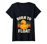 Photo Gallery donna anatra born to float - vibrazioni retrò per le maglietta con collo a v Photo Gallery donna anatra born to float - vibrazioni retrò per le maglietta con collo a v