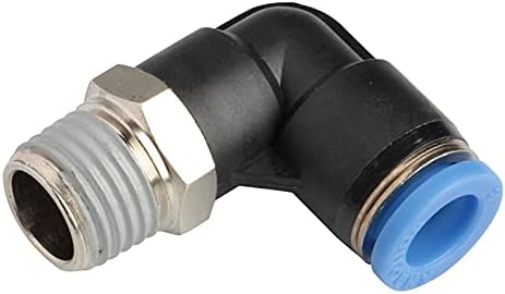 2 Pcs Pneumatic Male Elbow Connector Tube OD 3/8"(10mm) XNPT 1/2 PU Air Push fitting