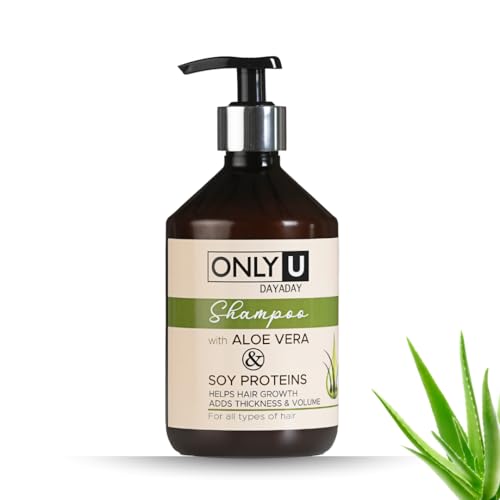 FAMILYCOM. Shampoo mit Rotzwiebelextrakt, Aloe Vera, Argan, 100 % natürlich, stärkt und stimuliert das Haarwachstum, 500 ml (Aloe Vera)