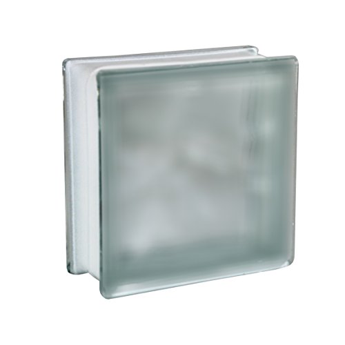 5 piéces Fuchs Briques de Verre Nuage Blanc 2-sides Satin finished (verre dépoli) 19x19x8 cm - Isolation aqoustique