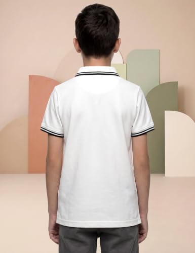 Image of Amazon Brand - Symbol Boys Cotton Rich Solid Polo Tshirt | Collar Tshirts | Half Sleeves | Plain-Regular Fit