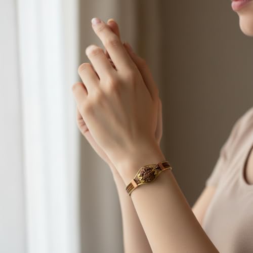 Image of Arihant Gems & Jewels Original 7 Mukhi Nepali Rudraksha Metal Bracelet for Men & Women | Lucky Wealth & Prosperity | Adjustable Spiritual Bracelet.