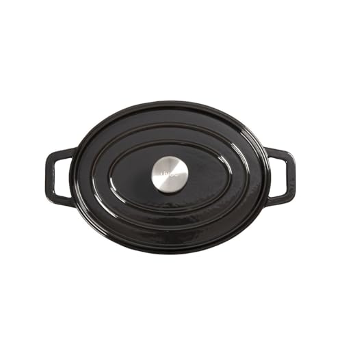 Livoo – Casseruola Ovale In Ghisa MEP129G – 4,5L, Coperchio Con Gommino, 29 X 22 Cm, 5,5 Kg - 3