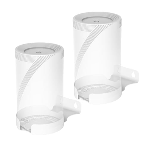 Image of Wall Mount for TP-Link Deco BE75 /BE85 /BE95 /BE17000 /BE22000 /BE33000 Whole Home Mesh WiFi 7, Upgrade Stable Saving Space Aluminum Alloy Wall Hanging Bracket Holder (2Pack,White)