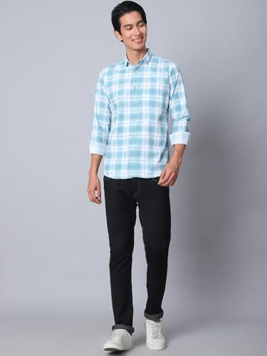 Image of Majestic Man Men Box Checkered Slim Fit Cotton Casual Shirt