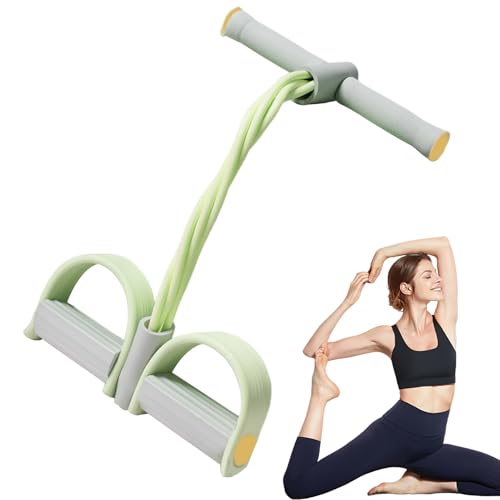 4チューブペダルアンクルプーラー | ハンドル付きエクササイズバンド 女性用 - 4チューブプーラーストラップトレーナーデバイス ポータブル 腕のトレーニング脚 女性 男性 物理ピラティス ジム用