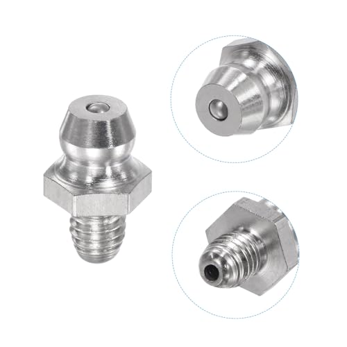Image of uxcell 4Pcs Metric Stainless Steel Straight Grease Fitting M5 x 0.8mm Thread Hydraulic Grease Fitting Accessories