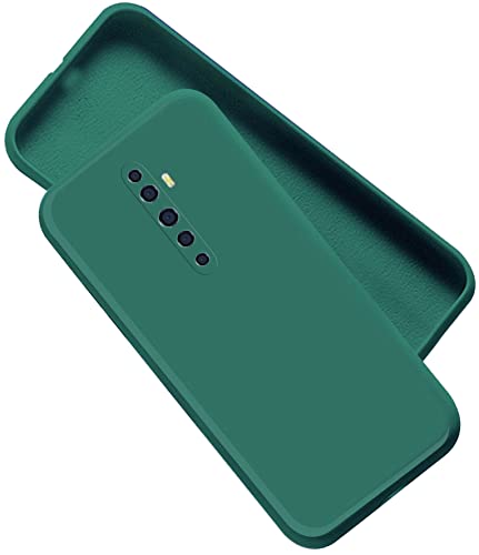 Image of A rtistque Liquid TPU Silicone Matte Shockproof Flexible with Camera Protection Soft Back Cover Case for Oppo Reno 2Z / Oppo Reno 2F - Green
