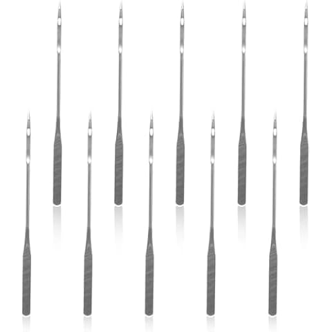 Royalsellpro Sewing Machine Needles, Sewing Needles, Stainless Steel Embroidery Thread Needle (10 Pieces), Mini Cover