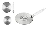  Bis Coppia set due 2 pezzi Tescoma Disco Adattatore per Piano Cottura a Induzione Ø 21 Cm Presto+ Adattatore padella tescoma 17 cm