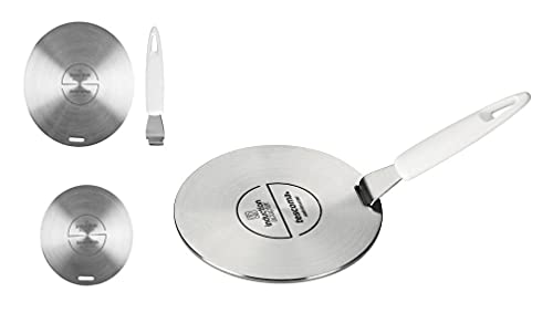  Bis Coppia set due 2 pezzi Tescoma Disco Adattatore per Piano Cottura a Induzione Ø 21 Cm Presto+ Adattatore padella tescoma 17 cm