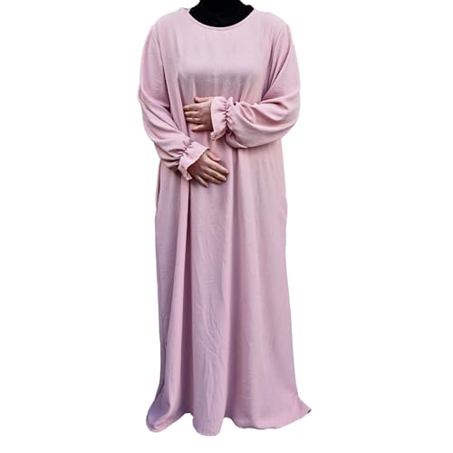 Robe longue musulmane Yaqeen en tissu Jazz noble avec finitions soignées