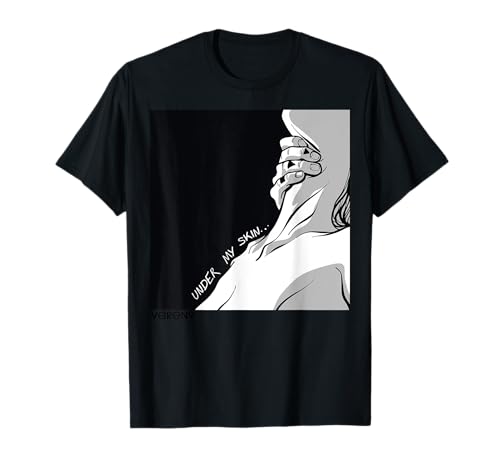 Pop-Art-BDSM-T-Shirt, Liebhaber. Hand am Hals 'Unter meiner T-Shirt