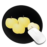 マウスパッド 秋の味覚の梨 ゲーミングマウスパッド 丸型 人気 おしゃれ 滑り止め 薄型 多機能 男女兼用 贈り物