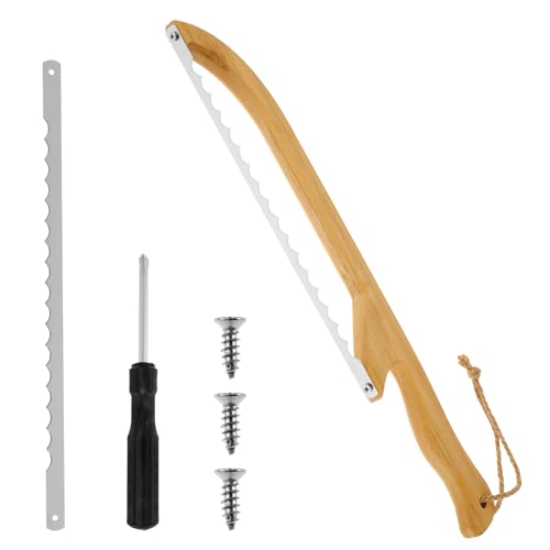 Bread Knife for Homemade Bread Incisive Bread Knives Serrated Edge Stainless Steel Sourdough Bread Slicer Bread Bow Knife Bread Saw Slicer for Cutting Crusty Bread, Pastry, Cake & Hard-Shelled Fruit