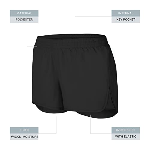 Augusta Sportswear Womens Wayfarer Lightweight Running Shorts with Inner Brief and Moisture-Wicking Liner2