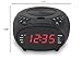 GPX Dual Alarm CD Clock Radio, Top Load, FM, Black (CC318B)