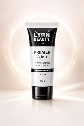 Image of Lyon Beauty USA 3-in-1 Face Primer | Primes, Protects & Moisturises | Oil-Free Long Lasting Makeup Primer - 30ml