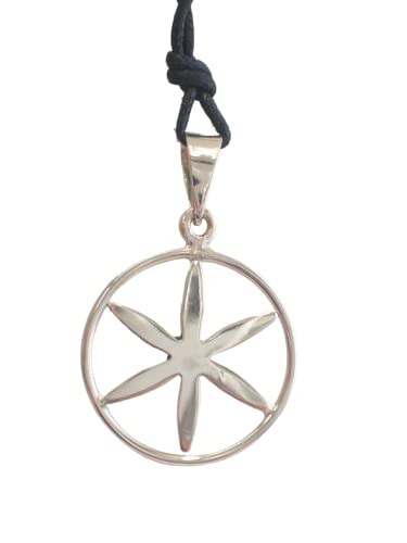 Pendentif en Argent 925 Soleil Des Alpes grand collier ras-du-cou corde