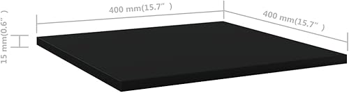 Miniatura 88 de Juego de 4 tableros de estantería, paneles de repuesto, unidades de almacenamiento, estantes de exhibición organizadores, gris hormigón, 31.5 x 11.8