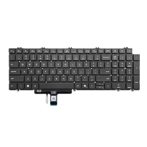 Teclado portátil para DELL Precision 15 3571 soluciona teclas gastadas US