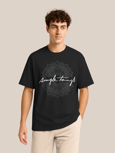 Image of BULLMER Trendy Half Sleeve Oversized Cotton Blend Crew Neck Tshirt for Men - Pack of 2