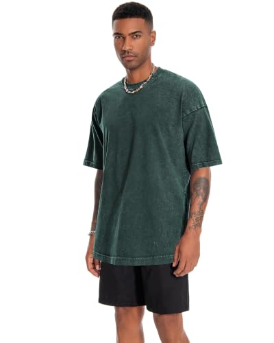 Image of Oversized Tshirts for Men Short Sleeve Vintage Washed Basic Loose Tees 2026