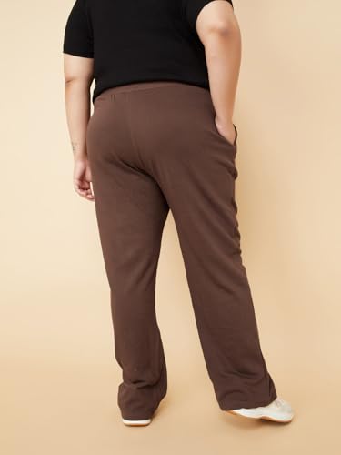 Image of Max Plus Size Women Solid Athleisure Track Pants, Regular Fit