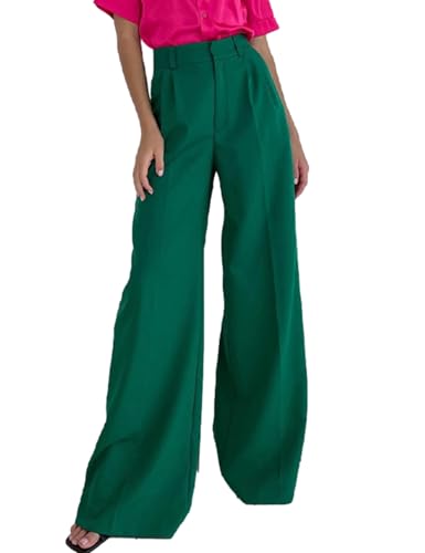 Suit Pants for Women Wide Leg Dress Pants 2025 High Waisted Straight Business Casual Trousers Office Work Pants3