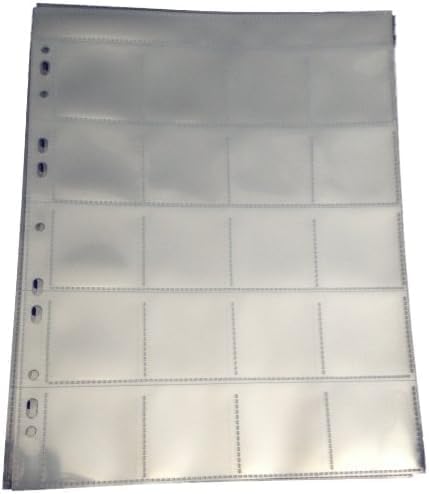 Cosmic/Multi-Master Pin Badge/Tazo/Token Collectors Sleeves - 20 Pocket, 55mm x 55mm (50)