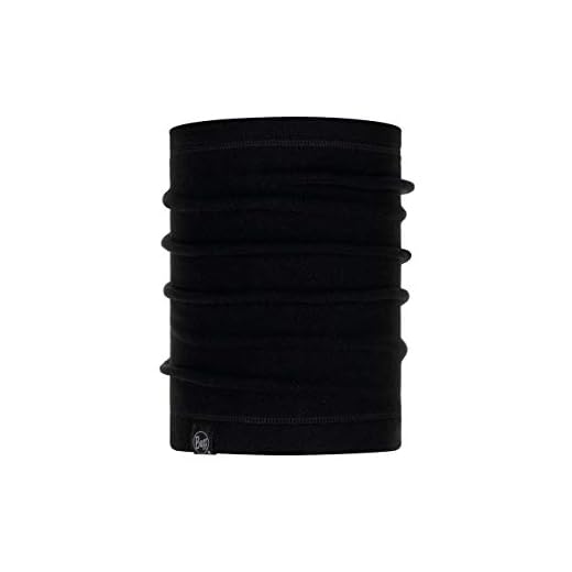 Buff Solid Calentador Cuello Polar, Unisex Adulto, Negro, Talla única