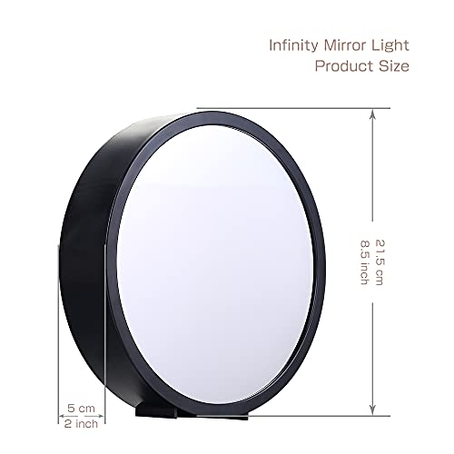 Infinity Mirror Tunnel Light - LED Night Light with 3D Mirror Effect - Wall Hanging Lights & Desktop Lamp - Wedding & Festival Party Decoration
