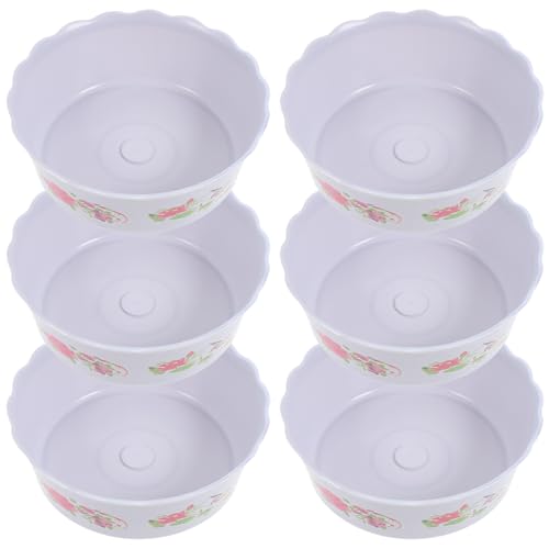 Generico 6 Pezzi Vaso di Fiori Idroponico in Plastica PP Ciotola per Piantare Ninfee e Narcisi Contenitore Decorativo per Piante Acquatiche da Interno ed Esterno Facile da Pulire per