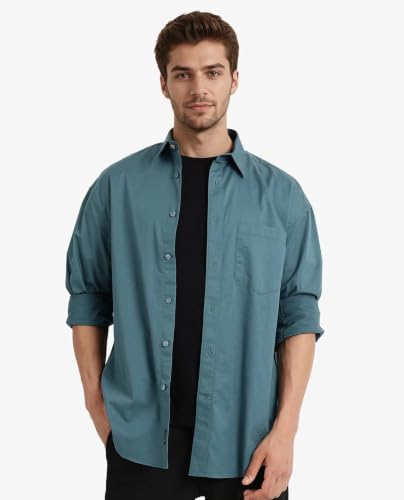 Image of Rare Rabbit Boxy fit Plain Shirt