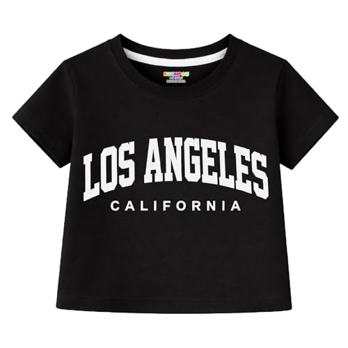 Image of Kuchipoo Girls Crop Top Cotton T-Shirt - Pack of 3