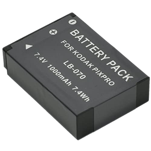 2 baterías LB-070 de repuesto para viajes con cámara EasyShare AZ651 4