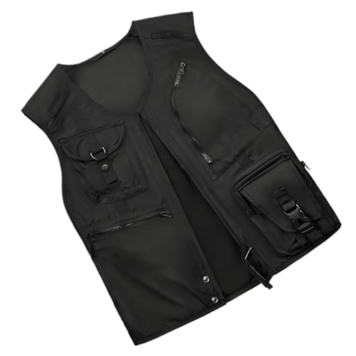 Motorradreisejacke, leicht, mehrere Taschen für Fahrer, atmungsaktiv, Urban Switch, Sicherheitsgerät für lange Distanztrips, Reitkleidung, Schwarz, Größe M bis 4XL, 1 Stück, Schwarz , 4XL