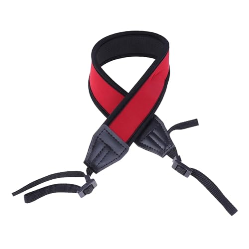 Sangle de cou rouge pour appareil photo hybride avec courroie néoprène antidérapante