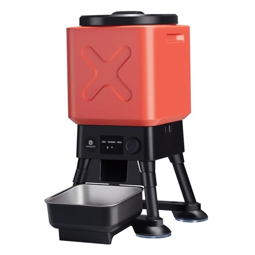 Molly&Cody Distributeur Automatique Croquette, 14L Grande Capacité Alimentateur Intelligent pour Animaux, 2,4G WiFi APP- Contrôle Dosage Personnalisable, Acier Inoxydable Idéal pour Les Grands Chiens