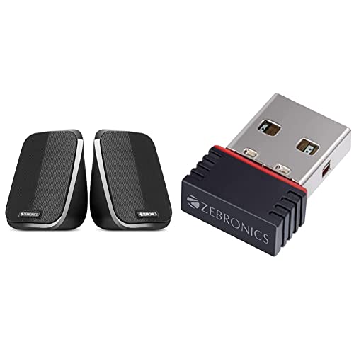 Image of ZEBRONICS Zeb-Fame 5watts 2.0 Multi Media Speakers with AUX, USB and Volume Control (Black)