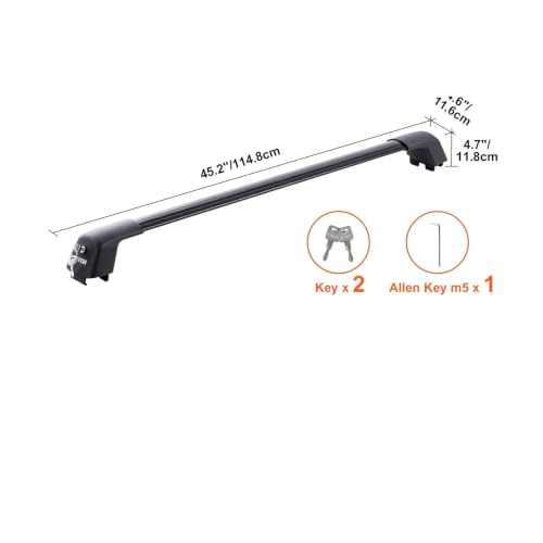 Barras de techo universales de aluminio con riel lateral ranurado para coche y furgoneta 2